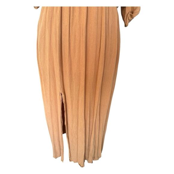 L'AGENCE Gathered Maxi Dress Surplice Neckline Dolman Sleeve Side Slit Medium - Picture 4 of 16